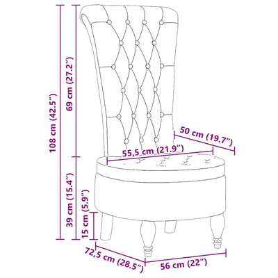 Fotel typu slipper Czerwone wino 56,5 x 70 x 110 cm tkanina