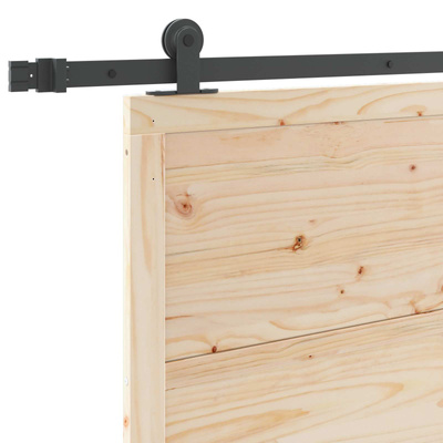 Drzwi przesuwne 90 x 208 cm Lite drewno sosnowe naturalny