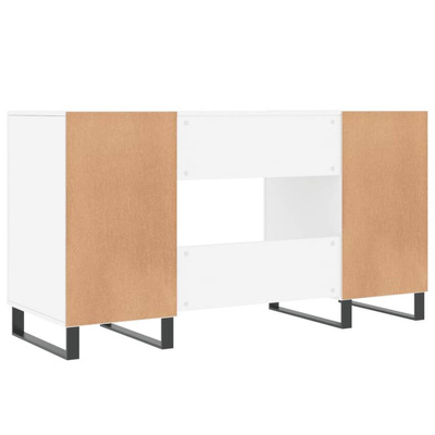 vidaXL Biurko, białe, 140x50x75 cm, materiał drewnopochodny wariant 8