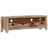 vidaXL Szafka pod TV z litego drewna sheesham, 130 x 30 x 40 cm