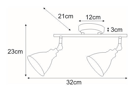 Lampa sufitowa K-8005-2 WH z serii WATSO WHITE KAJA