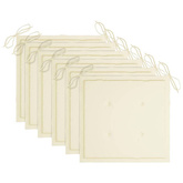 vidaXL Składane krzesła ogrodowe, 6 szt., poduszki, drewno akacjowe