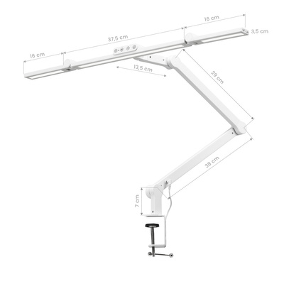 Lampa zabiegowa do manicure Glow L03 do blatu biała 148448