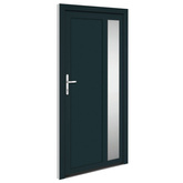 Drzwi wejściowe, antracytowe, 108x208 cm, PVC vidaXL