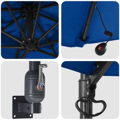 Parasolka ogrodowa 248 x 248 x 148 cm Poliester i Stal