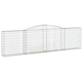 Kosze gabionowe, 3 szt, 400x30x100/120 cm, galwanizowane żelazo