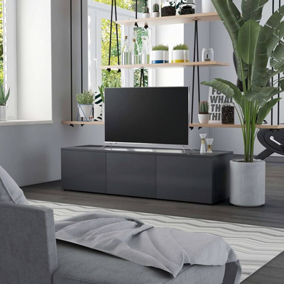 vidaXL Szafka pod TV, szara, 120x34x30 cm, materiał drewnopochodny