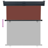 Markiza boczna na balkon, 145x250 cm, brązowa