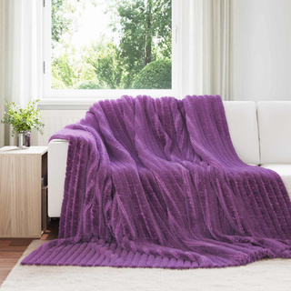 Koce narzutowe 6 pcs Fioletowy 270 x 240 cm Polar