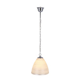 scordia lampa wisząca chromowa klosz biały+srebrny