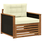 Środkowa sofa ogrodowa naturalny