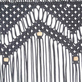 Zasłona z makramy, antracyt, 140 x 240 cm, bawełna