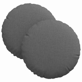 Poduszki na siedziska 2 pcs Ciemnoszary ?30 x 13 cm tkanina