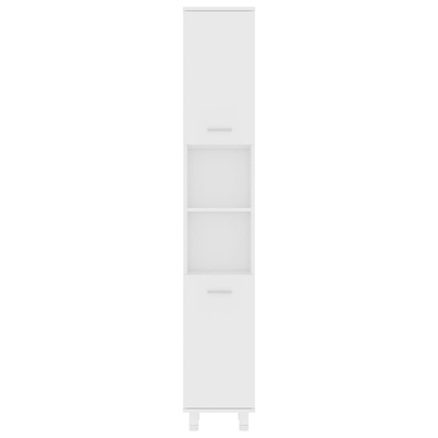 Szafka łazienkowa, biała, 30x30x179 cm, materiał drewnopochodny