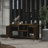 Szafka pod TV, przydymiony dąb, 102x37,5x52,5 cm vidaXL