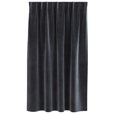 Zasłony zaciemniające 2 pcs Ciemnoszary 140 x 140 cm Aksamit