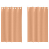 Firany blackout z kółkami 2 pcs Jasny Brąz 175 x 140 cm