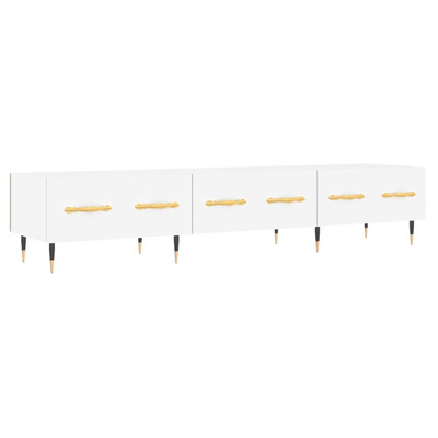 vidaXL Szafka pod TV, biała, 150x36x30 cm, materiał drewnopochodny wariant 4