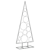 Metalowa choinka świąteczna, do dekoracji, czarna, 150 cm