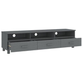 vidaXL Szafka pod TV HAMAR, ciemnoszara, 158x40x40 cm, drewno sosnowe