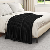 Koce narzutowe 6 pcs Czarny 150 x 130 cm Polar