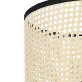 TOPI lampa kinkiet czarny 1x40W E27 abażur kremowy