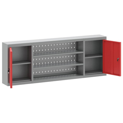 Szafka na narzędzia Czerwony i Szary 150 x 20 x 55 cm Stal