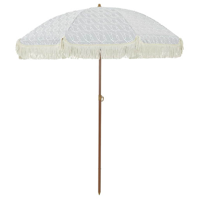 Parasol plażowy Szary i biały 160 x 160 x 196 cm