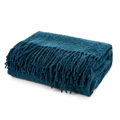 Koc Bela granatowy 150x180