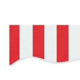 Zapasowa tkanina na markizę, czerwono-biała, 5x3,5 m, poliester