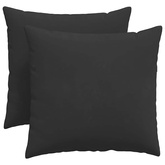 Poduszki na sofę 2 pcs Czarny 50 x 50 cm tkanina