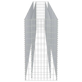 vidaXL Podwyższona donica gabionowa, galwanizowana stal, 450x50x100 cm