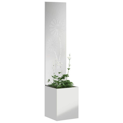 Ekran zapewniający prywatność w ogrodzie Srebrny 32 x 150 cm
