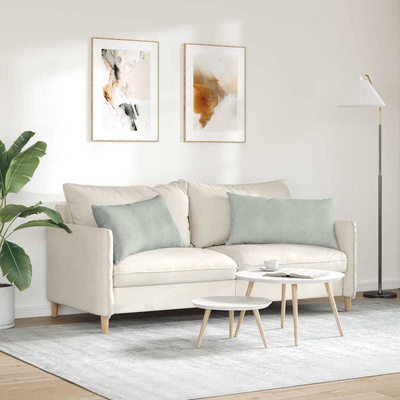 Poduszki na sofę 2 pcs Jasnoszary 80 x 40 cm Tkanina sztruksowa