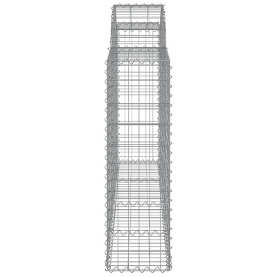 Kosze gabionowe, 12 szt, 200x30x100/120cm, galwanizowane żelazo