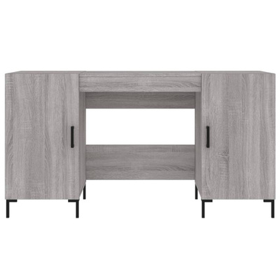 vidaXL Biurko, szary dąb sonoma, 140x50x75 cm, materiał drewnopochodny