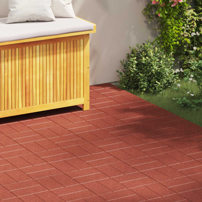 Kamień kroczący 6 pcs Czerwony 40,5 x 40,5 x 2 cm Guma