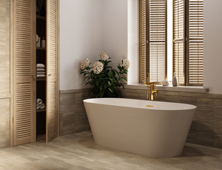 Wanna wolnostojąca 170 cm limnos z syfonem złoty AN-00-190-KPL Invena