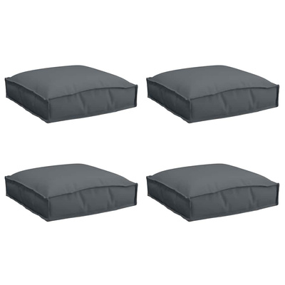 Poduszka 4 pcs Antracyt 40 x 40 x 8 cm Materiał Oxford