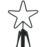 Choinka Stożkowa Świąteczna z podstawą Czarny 90 cm Stal