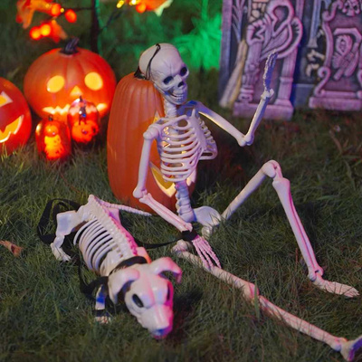 Dekoracja Halloween Szkielet 2 pcs Biały polipropylen