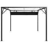 vidaXL Altana ogrodowa ze zwijanym dachem, 3x3 m, antracyt