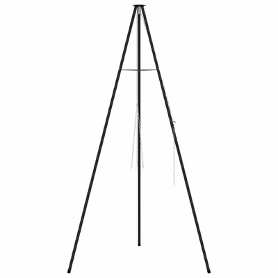 Tripod na ognisko Czarny 92 x 92 x 191,5 cm Stal