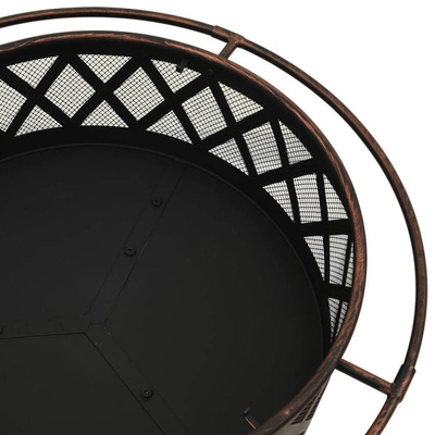 vidaXL Rustykalne palenisko z pogrzebaczem, 76 cm, XXL, stal