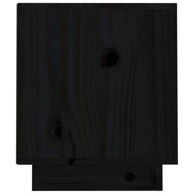 vidaXL Szafka pod TV, czarna, 70x34x40 cm, lite drewno sosnowe