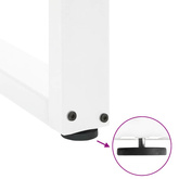 Nogi do stolika kawowego w kształcie litery U 2 szt. Białe 40x(30-31) cm Stal