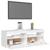 vidaXL Szafka pod TV z oświetleniem LED, biała, 120x35x40 cm