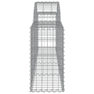 Kosze gabionowe, 5 szt, 200x30x60/80 cm, galwanizowane żelazo