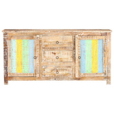 vidaXL Komoda, 151x40x75 cm, surowe drewno akacjowe