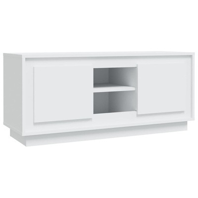 Szafka pod TV, biała, 102x35x45 cm, materiał drewnopochodny vidaXL